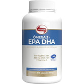 Ômega 3 EPA DHA 240 Cápsulas Vitafor 540mg EPA 360mg DHA Óleo de Peixe com Vitamina E - Vitafor - Viva Nutrição